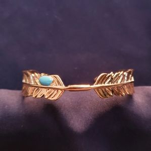 Feather bangle bracelet